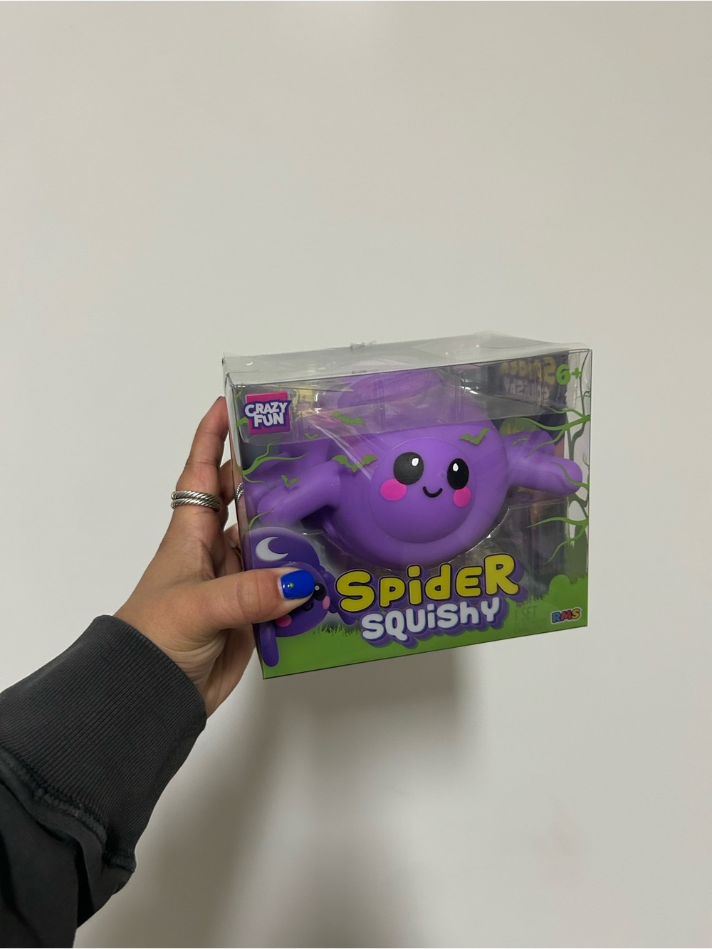Crazy Fun Purple Spider Squishy Toy - Kids Plush Sensory Toy - Halloween Squishy